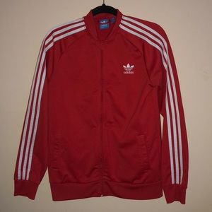 Red adidas jacket